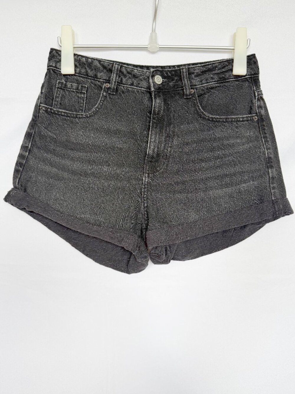 PacSun Black Denim Mom Shorts